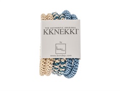 Kknekki hair elastics blue/gold mix slim (6-pack)